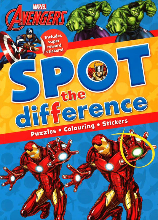 Marvel Avengers Spot The Difference: Includes Super Reward Stickers!