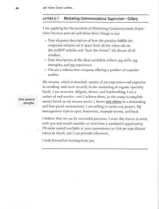 *201 Killer Cover Letters Third Edition