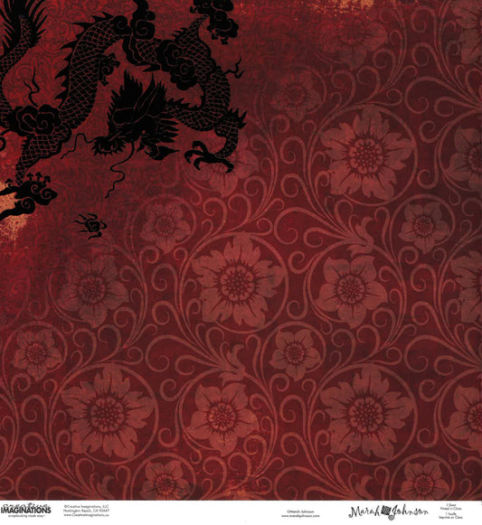 Scrapbook Paper: Dragon Foil Paper