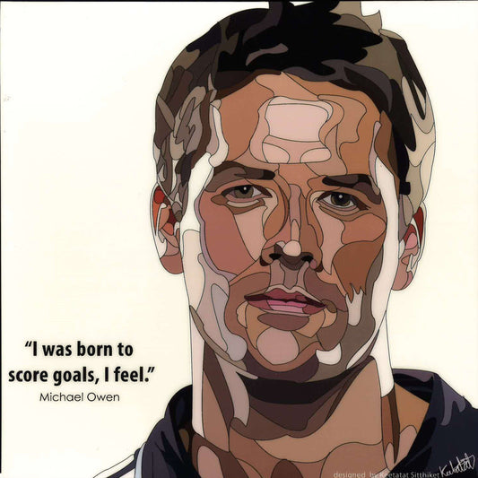 Pop Art: Michael Owen - White (26 Cm X 26 Cm)