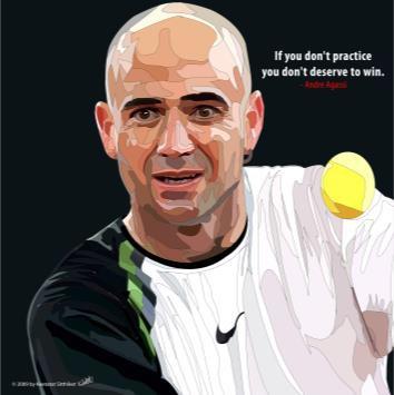 Andre Agassi Pop Art (10'X10')