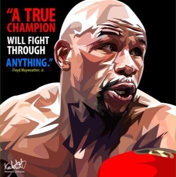 Floyd Mayweather Pop Art (10X10)