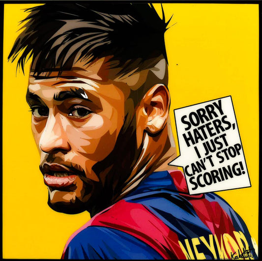 Neymar Jr. Sorry Haters Pop Art (10X10)