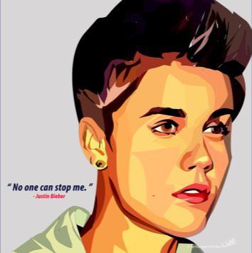 Justin Bieber: No One Can Stop Me Pop Art (10X10)