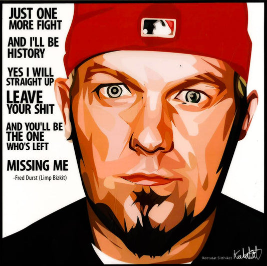 Fred Durst (Limp Bizkit) Pop Art (10X10)