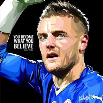 Jamie Vardy Pop Art (10X10)