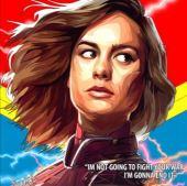 Captain Marvel Im Not Going To Fight Pop Art (10X10)