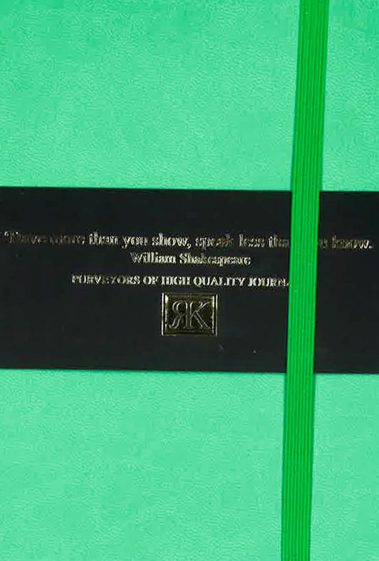 Pocket Pu Journal With Black & Gold Foil Bellyband (Green)