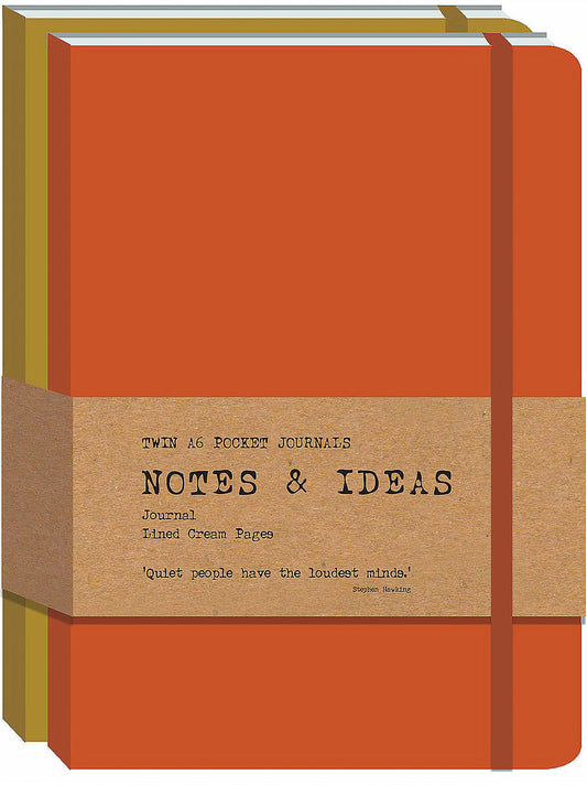 Pocket Journal: Brown & Beige (Twin Pack)