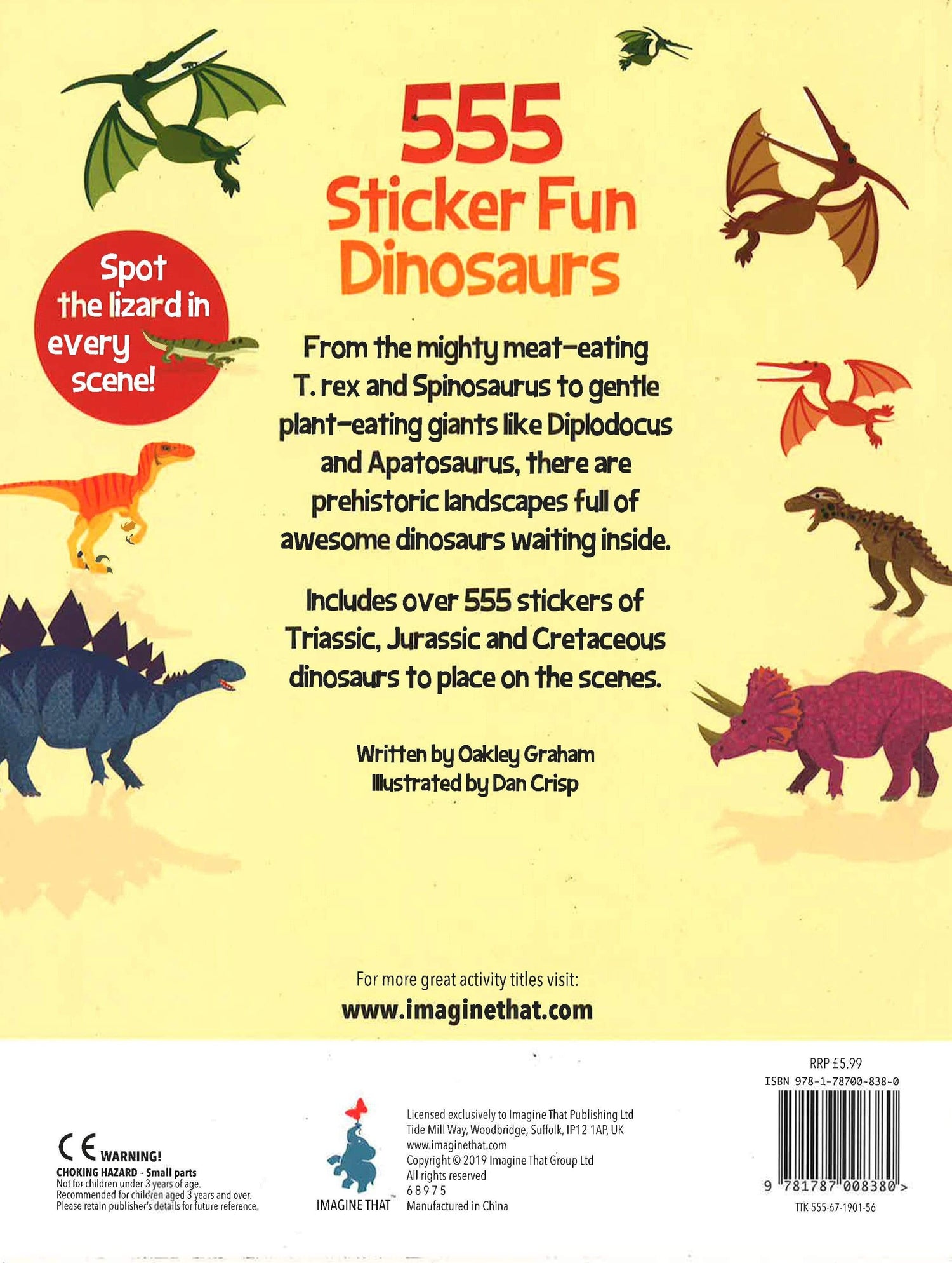555 STICKER FUN DINOSAURS