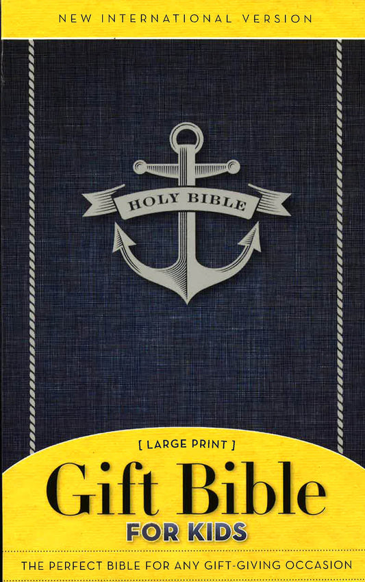 Niv, Gift Bible For Kids, Paperback, Large Print, Blue