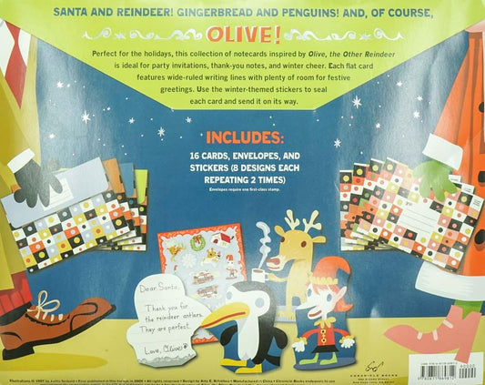 Olive, The Other Reindeer Notecard Set