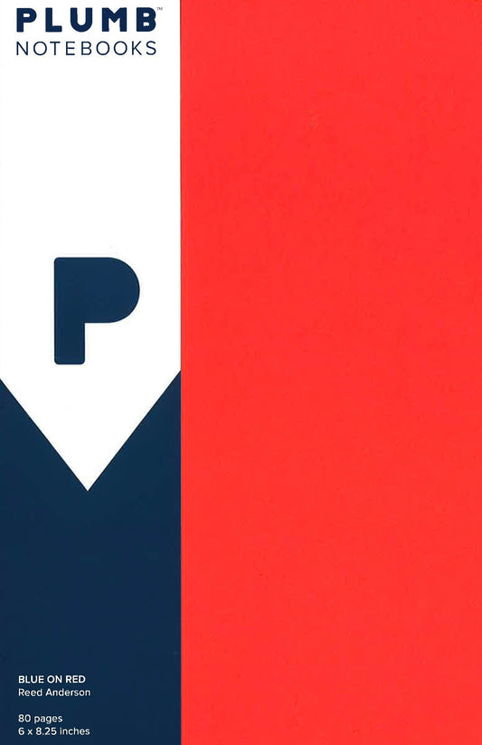 Plumb Notebooks Blue On Red Wraparound Notebook