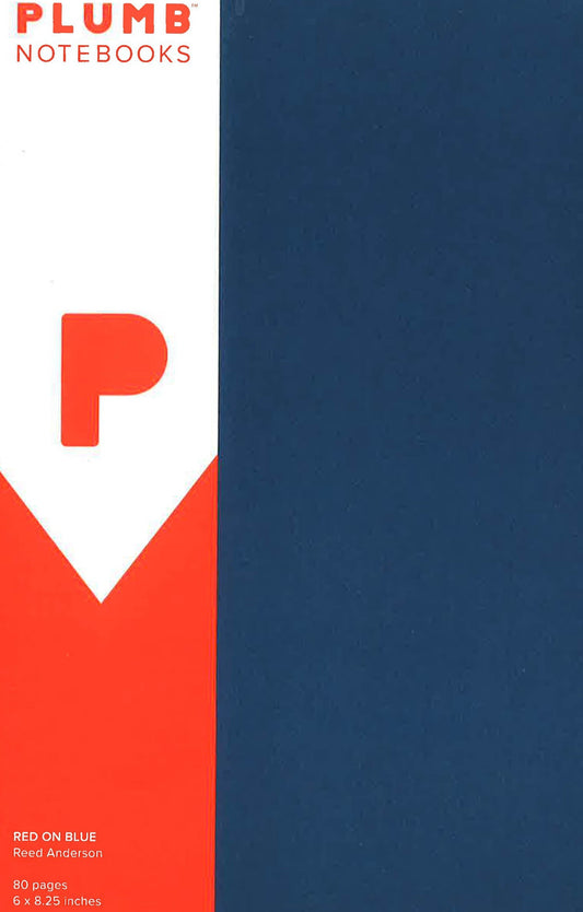 Plumb Notebooks Red On Blue Wraparound Notebook