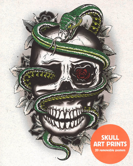 Skull Art Prints: 20 Removable Posters
