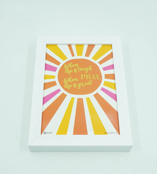 Pray Framed Print Art A5