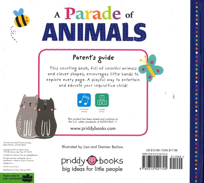 A Parade Of Animals: A Counting Book