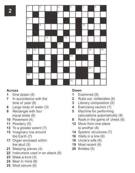 Elegant Large Print Crossword 2