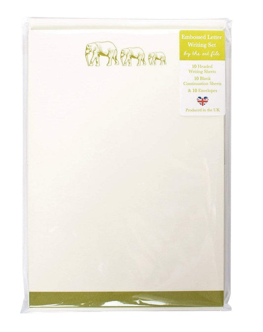 Elephant Embossed Letter Writing Set