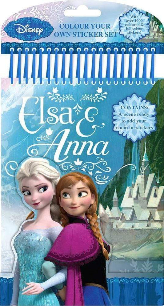 Elsa And Anna - Colour Your Own Sticker Set