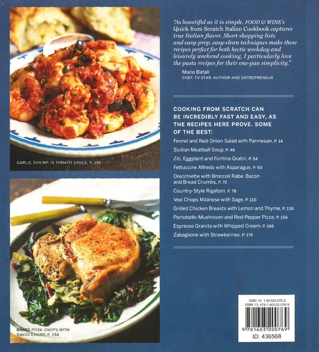 "Food & Wine" Quick From Scratch Italian Cookbook