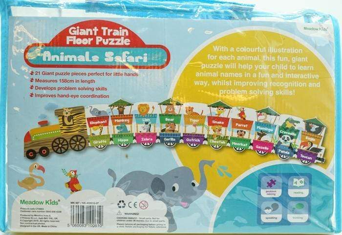 Giant Train Floor Puzzle - Animals Safari