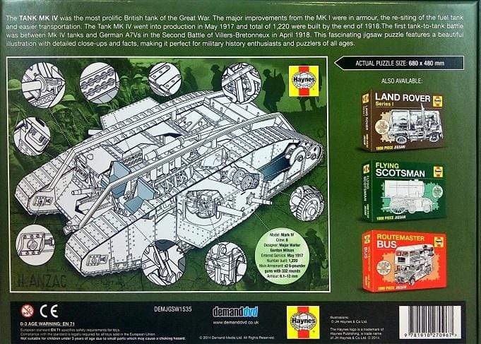 Great War: Tank - 1000 Piece Jigsaw