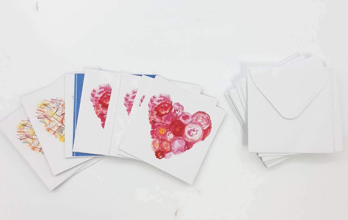 Hearts Greengift-Notes