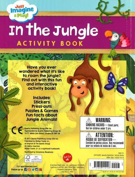 Just Imagine & Play! In The Jungle Activity Book: Jungle Activity Book Includes: Stickers! Press-Outs! Puzzles & Games!