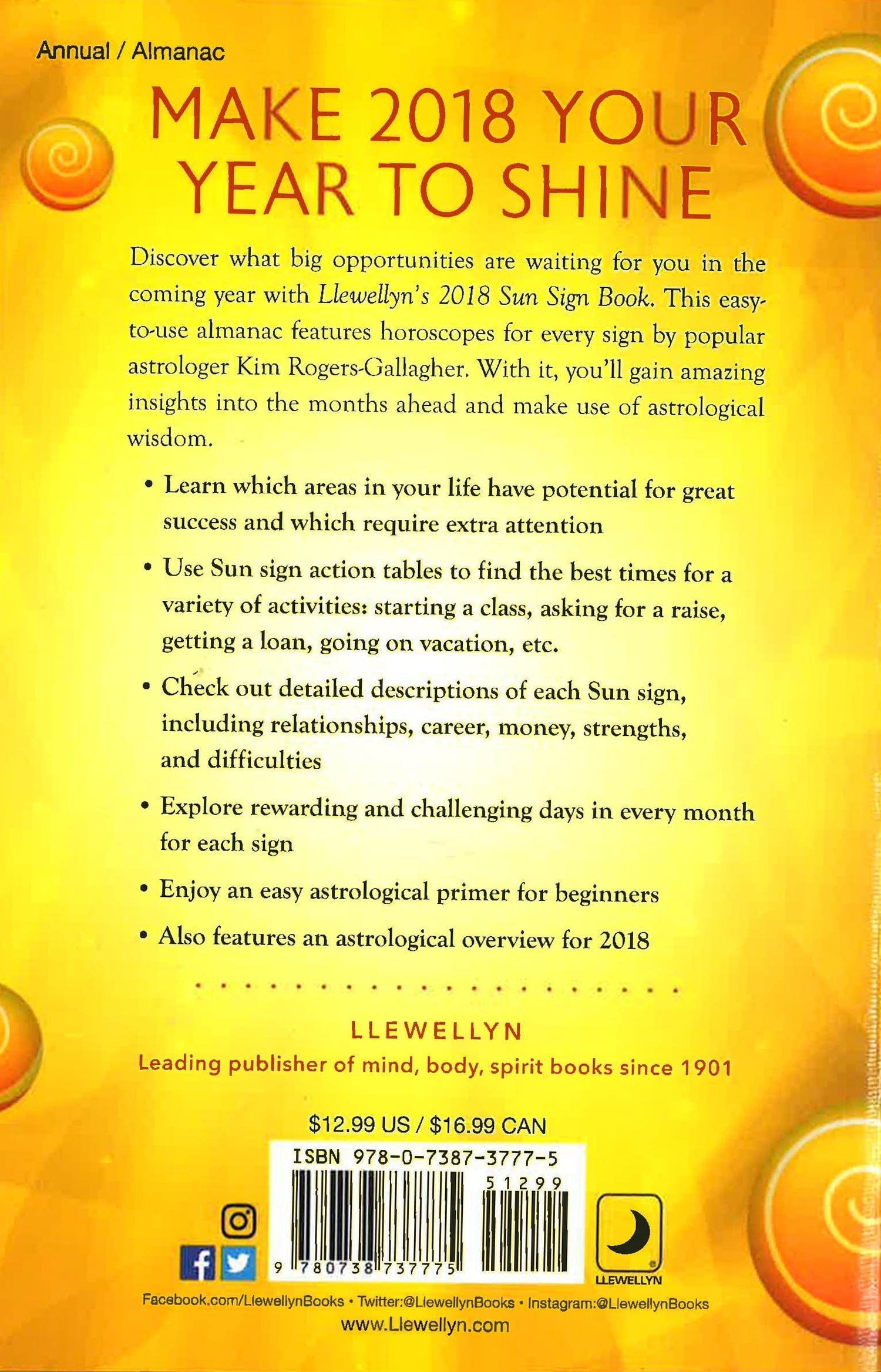 Llewellyn's Sun Sign Book 2018: Horoscopes For Everyone!
