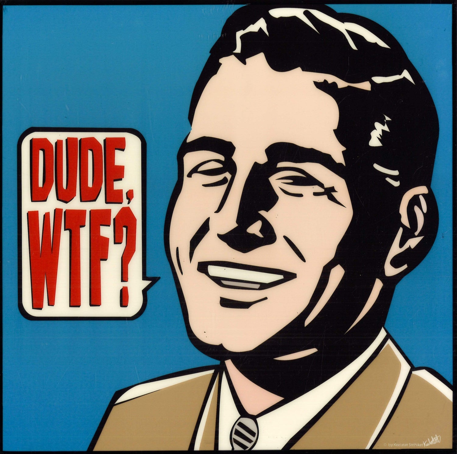 MAN-DUDE WTF POP ART (10'X10')