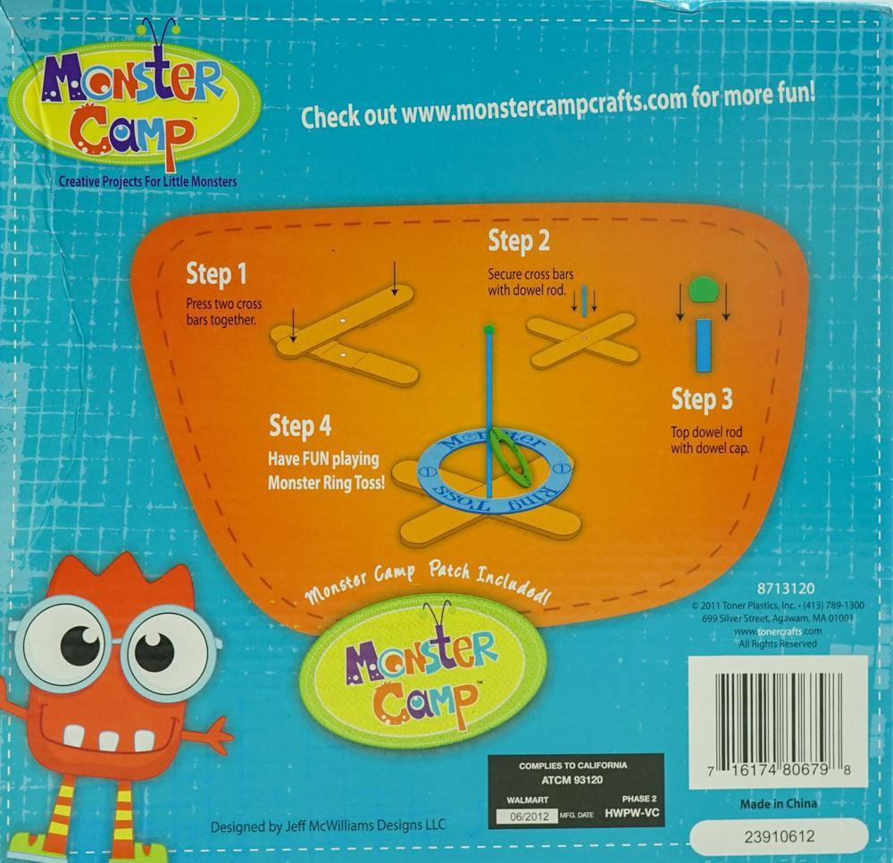 Monster Camp Makes 1 Monster Ring Toss Game