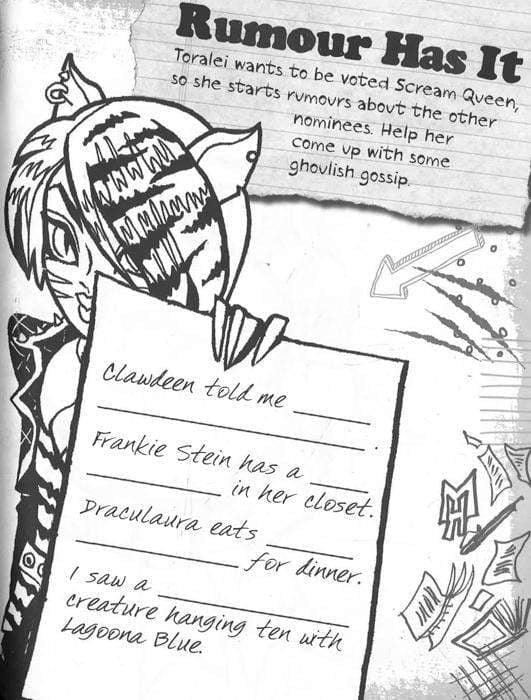 Monster High Ghoul Spirit Doodle Book