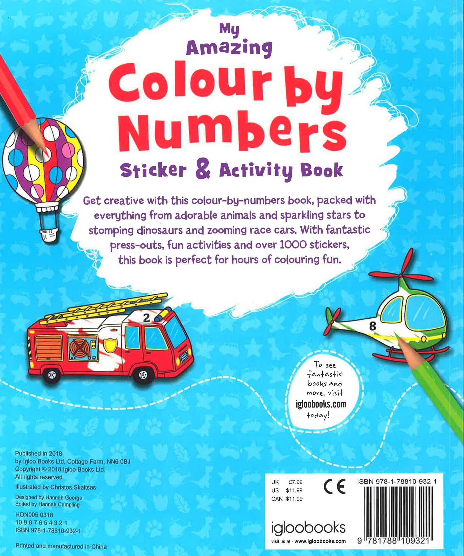 My Amazing Colour By Numbers: Sticker & Activity Book