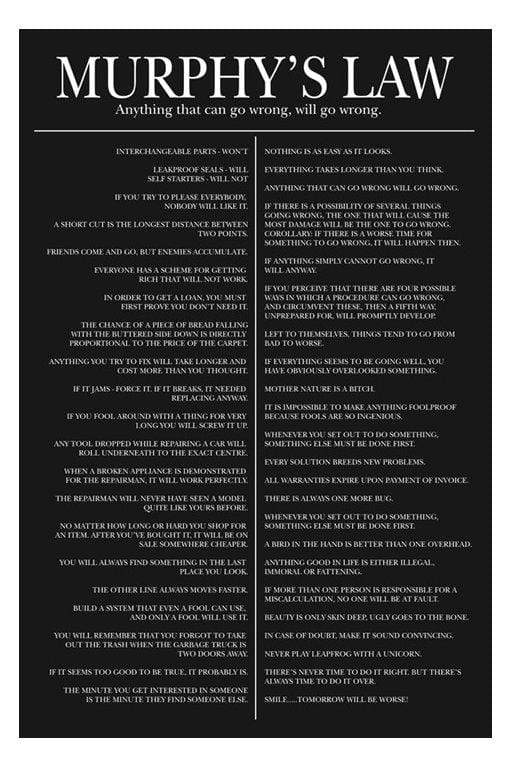 Poster: Murphy's Law (60 cm X 91.5 cm)