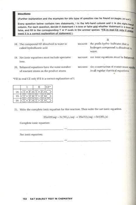 Sat Subject Test Chemistry