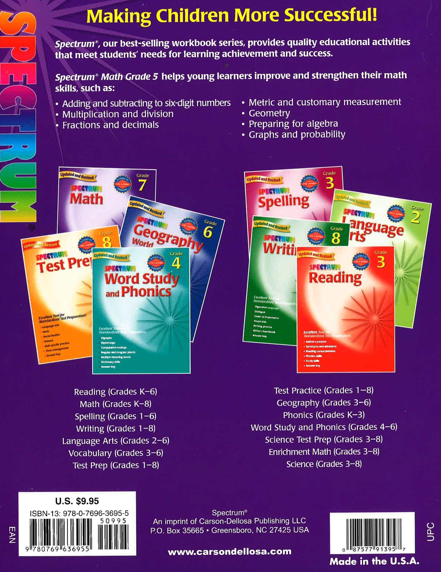 Spectrum Math Grade 5