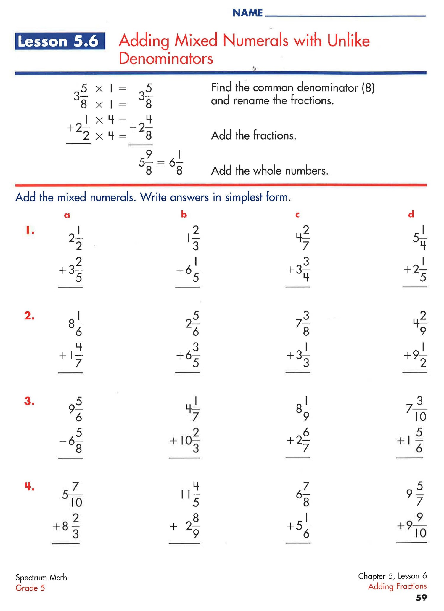 Spectrum Math Grade 5
