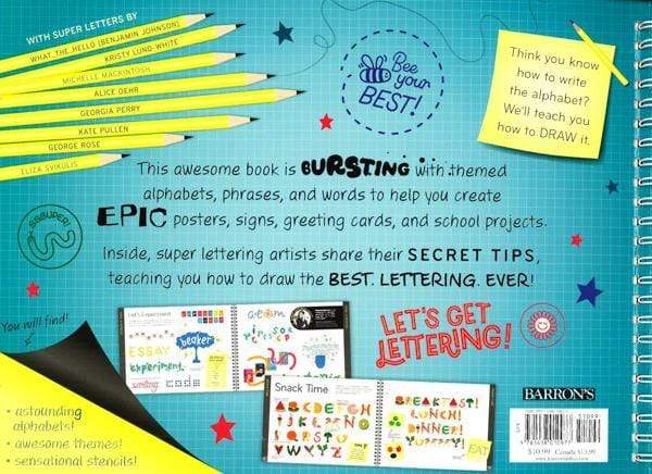The Super Lettering Book: With 12 Bonus Stencils!