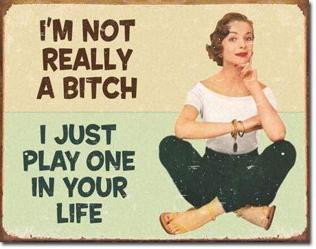 Tin Sign: Epherema Not A Bitch (40.50 CM X 31.50 CM)