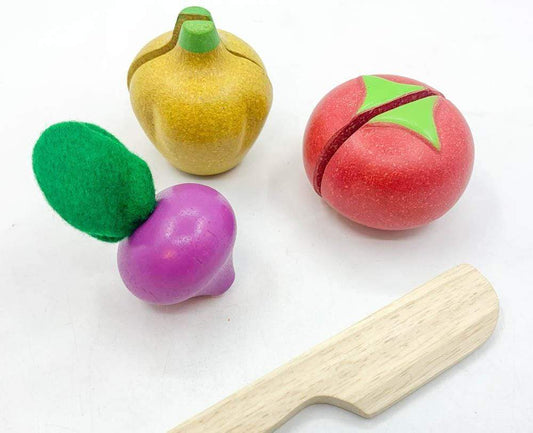 VEG SET 5(Tomato + Yellow Bell+Knife)add on Cute Red radish